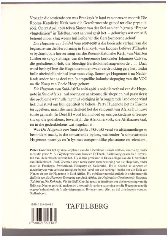 Die Hugenote van Suid-Afrika 1688-1988