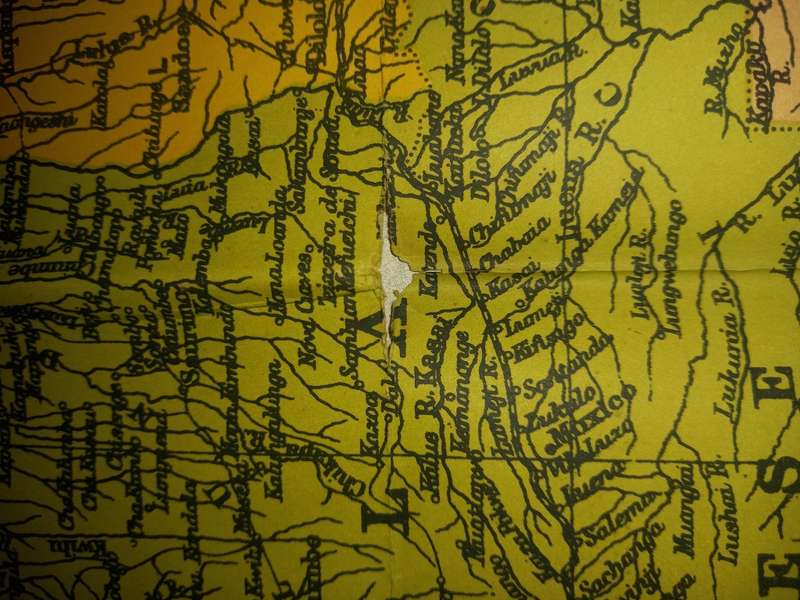 The South Africa map of Central and South Africa 1937 (large)
