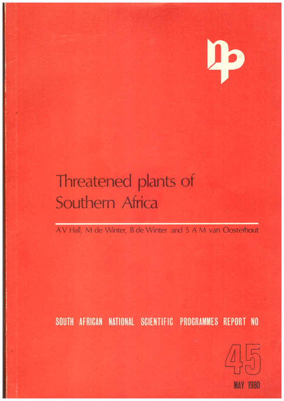 Threatened plants of Southern Africa