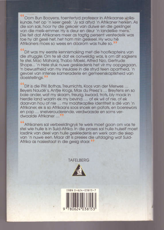 Afrikaner Afrikaan, - Van Zyl Slabbert