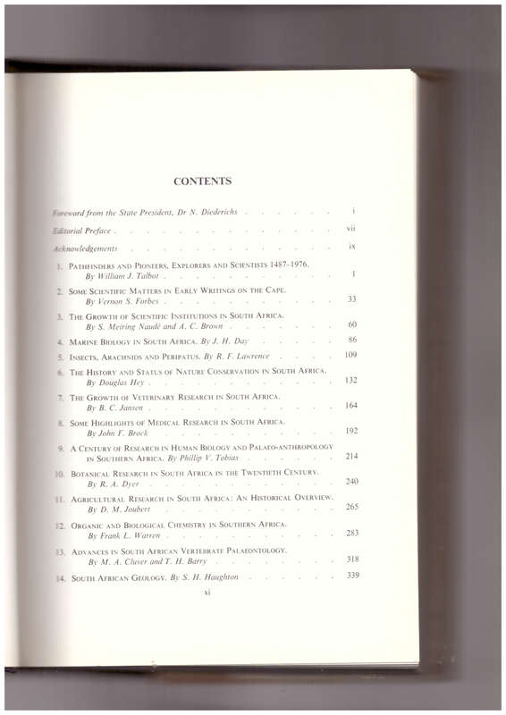 A History of Scientific Endeavour in South Africa