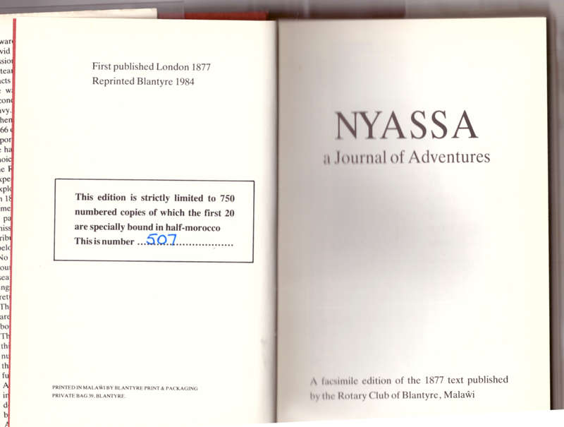 Nyassa a Journal of Adventures