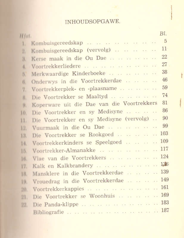 Kultuurskatte uit die Voortrekker-Tydperk, deel II