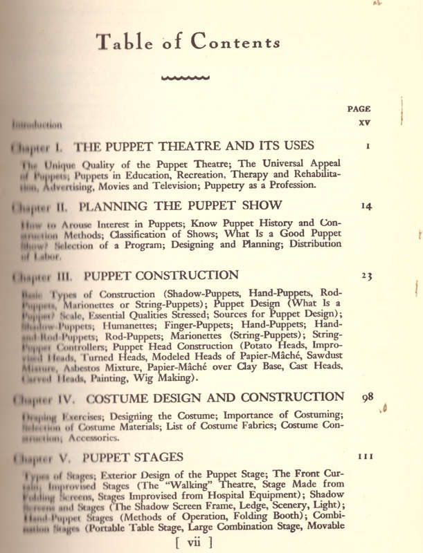 The puppet Theatre Handbook, A complete guide for the puppeteer