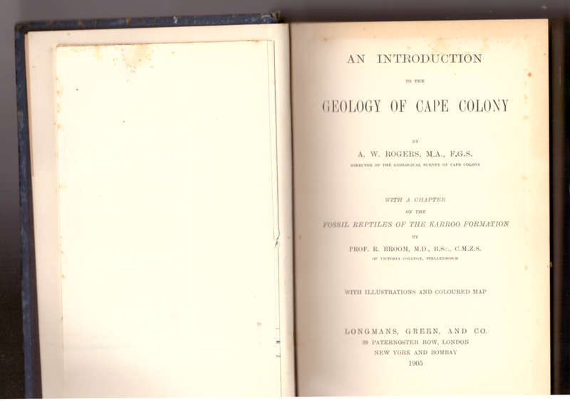 An Introduction to the Geology of Cape Colony & A Chapter on the Fossil Reptiles of the Karroo
