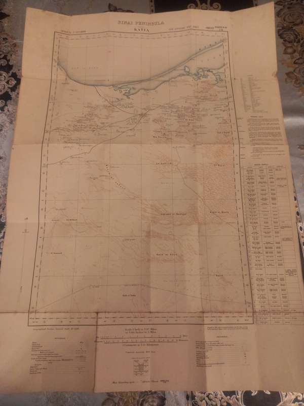 Sinai Peninsula Katia- Geographical Section, 1913, War Map