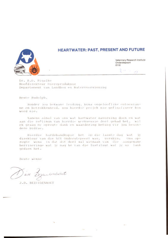 Heartwater, Past, Present and Future