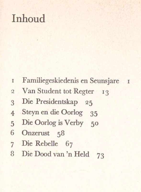 Vader van sy Volk, Die Lewe van President M.T. Steyn