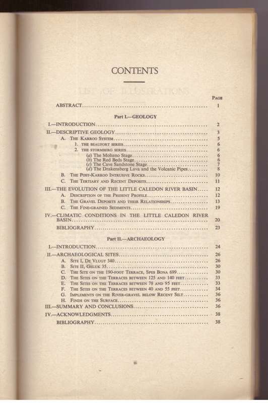 The Geology and Archaeology of the Little Caledon River Valley