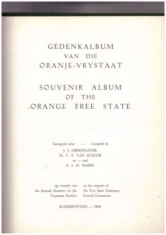 Gedenkalbum van die Oranje-Vrystaat / Souvenir Album of the Orange Free State