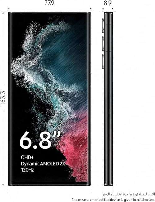 SAMSUNG S22 ULTRA 5G SM-908U SINGLE SIM ( BLACK )