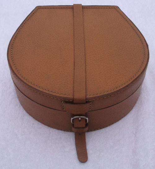 All Leather Travelling Box ; Made in England