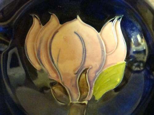 Moorcroft Ashtray; "Pink Magnolia Bud"