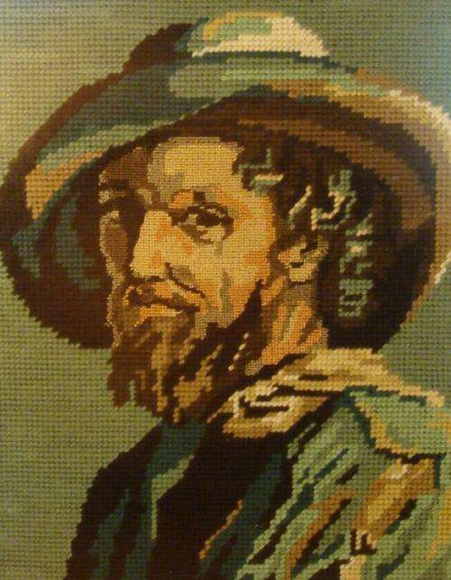 Vintage Tapestry Framed Behind Glass