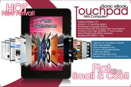 >>> ANDROID FULL MIRROR FACE LCD TOUCHPAD COMPUTER IN STUNNING SILVER & BLACK (SHIPPED LOCALLY) <<<