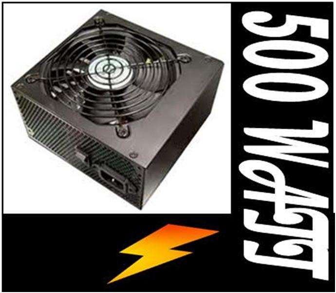 >>> MASSIVE 500WATT!! BLACK ATX POWER SUPPLY UNIT <<<