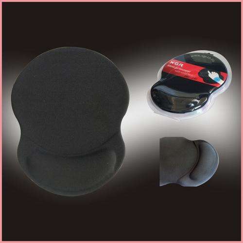 Gel Mousepad with Silicon - Silicon wrist rest, cloth top for better reflection, anti slip rubber