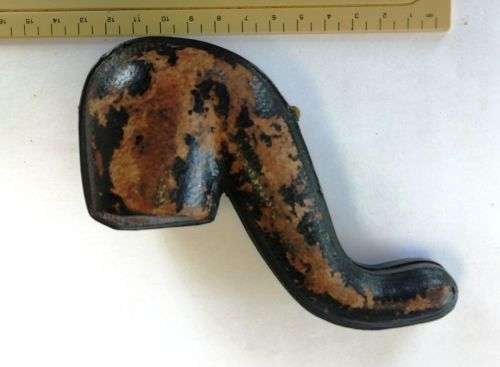 SUPER RARE SILVER MOUNTED SMOKING PIPE CIRCA 1902 WITH FITTED CASE AND ORIGINAL AMBER STEM
