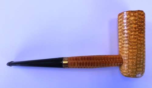 RARE COLLECTABLE (AND LARGE)  MISSOURI MEERSCHAUM GENERAL CORNCOB SMOKING PIPE (CIRCA1940-1950)