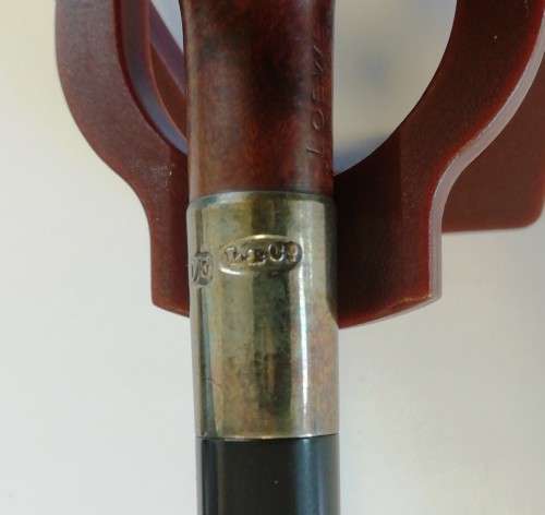 Classic 1932 Vintage Collectable Silver Mounted Loewe and Co. Harley Smoking Pipe