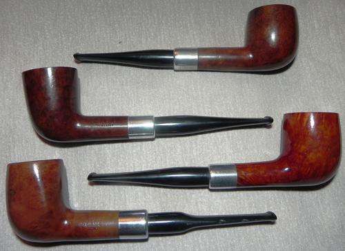 Set of four very collectable vintage Keyser Hygienic estate smoking pipes.