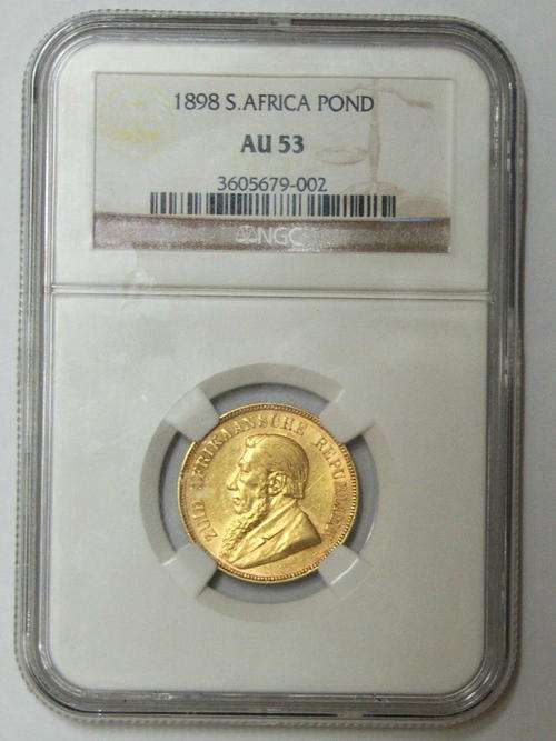 1898 South Africa Pond - Graded NGC AU53 !!!!