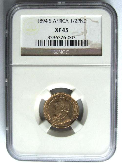 1894 South Africa Half Pond:  Graded NGC XF45 !!!