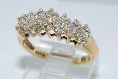 .26CT ROUND CUT DIAMOND WEDDING BAND 10k GOLD