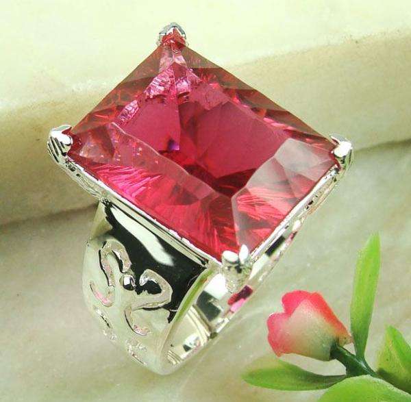 Pink Kunzite Sterling Silver Ring