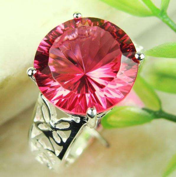 Pink Kunzite Sterling Silver Ring