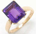 3.5ct Amethyst 9k Yellow Gold Ring