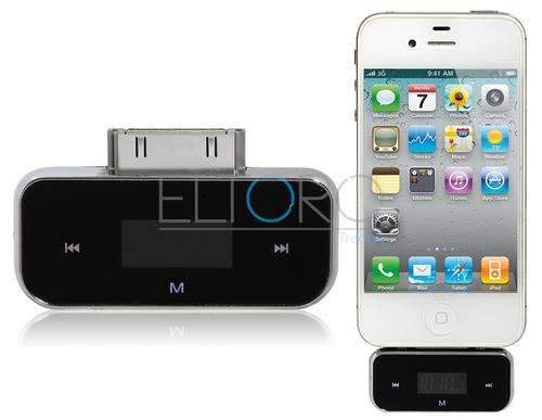 Car FM Transmitter with Car Charger for iPhone, iPod, Touch (Black)