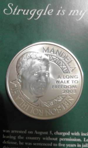 Mandela Commemorative Medal In Green Cover