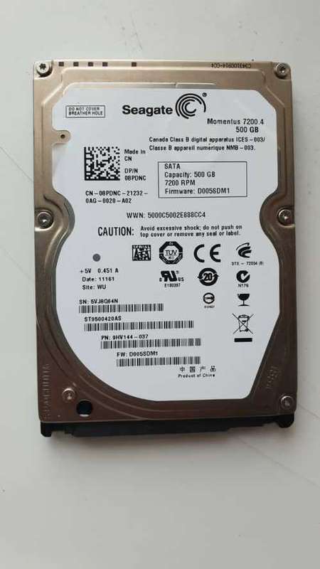 Seagate hdd 500gb 7200 Rpm Hard drive 2.5 laptop