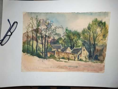 1959 GREAT INVESTMENT Charles Theodore Villet (1896-1963) watercolor art