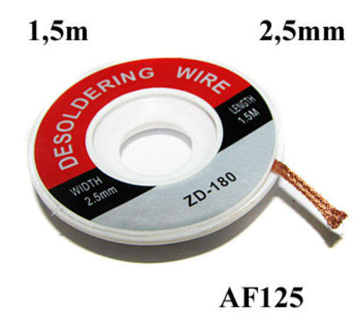 Desoldering Braid 2.5mm dia. 1.5m length
