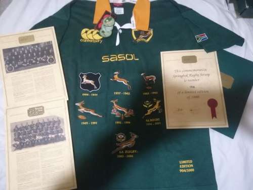 Springbok Emblem Anniversary Jersey- LIMITED EDITION - 100Years