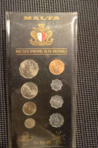 1972 Stunning Malta coin set,