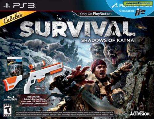 PS3 - Cabela's Survival Shadows of Katmai + TOP SHOT ELITE GUN!!