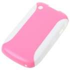 Protective PVC Case for Blackberry 8520 (White + Pink)