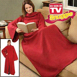 Snuggle Blanket with sleeves.....RED
