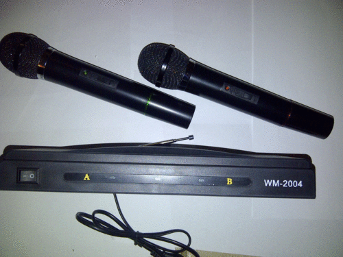Twin Wireless Microphones with receiver