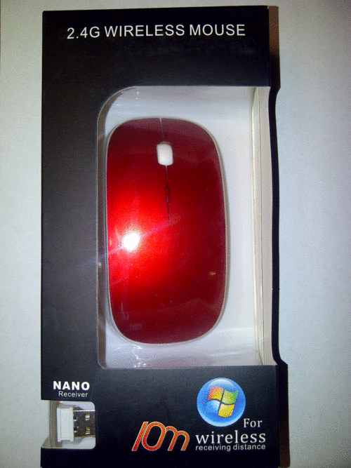 Aerodynamic 2.4 GHz Wirelesss Optical Mouse 10m