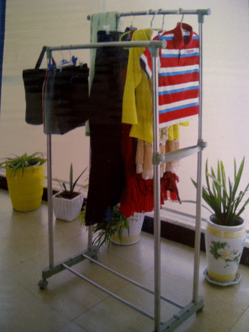 Stainless Steel Double Rail Clothes Rack...MAX Weigh 30KG's