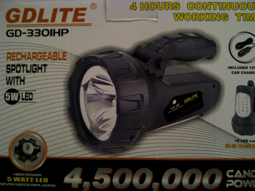 4 500 000 CANDLE POWER Rechargeable Torch