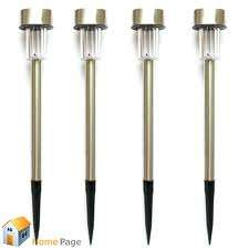 Set of 4 Stainless Steel Garden Lights