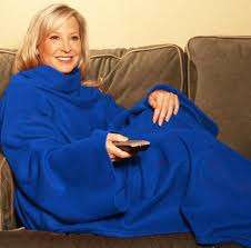 Snuggle Blanket with sleeves.....BLUE