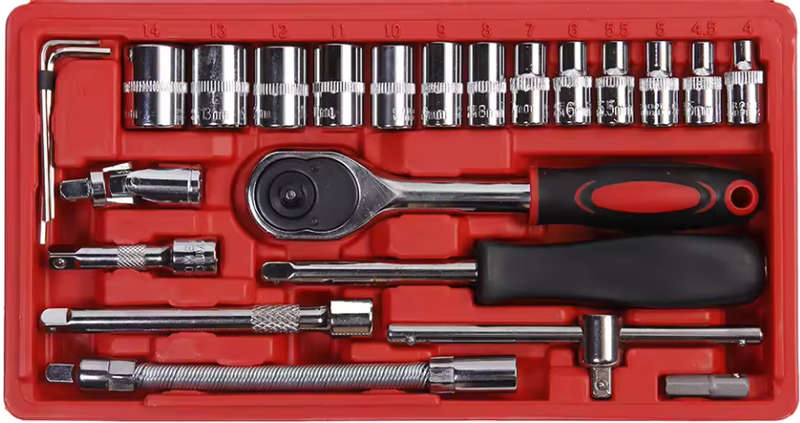 46pcs Spanner Ratchet Wrench Socket Set