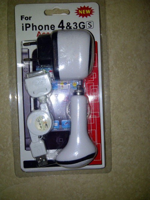 3 in 1 Charger for iPhone 4&3GS