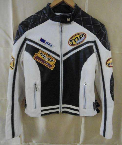 Ladies Bel Biker Jackets,Black & White, Logo Detailed, Set of 2,Size: Small & Large